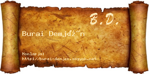 Burai Demjén névjegykártya